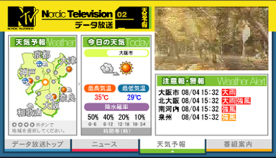 データ放送コンテンツ